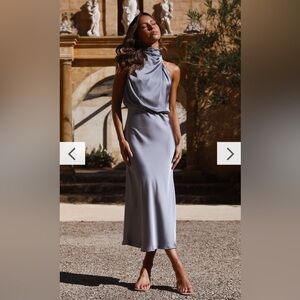 Beautiful Maxi Dress - Steel Blue